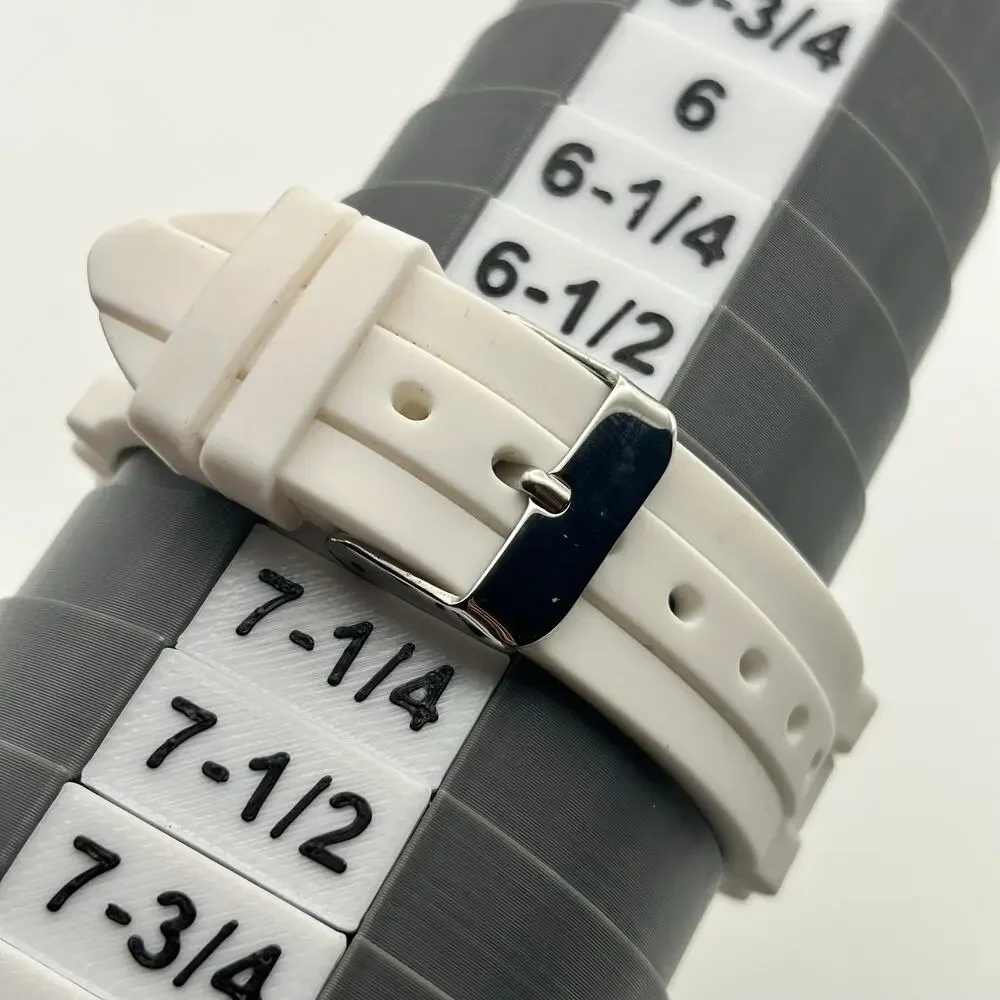 Women’s Silver-tone Stainless Steel Watch White Silicon Band, working